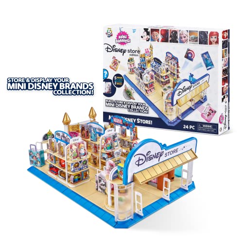 5 Surprise Mini Brands Disney Toy Store Playset by Zuru - Includes 5 Exclusive Mystery Mini's, Store and Display Mini Collectibles for Kids, Teens, and Adults