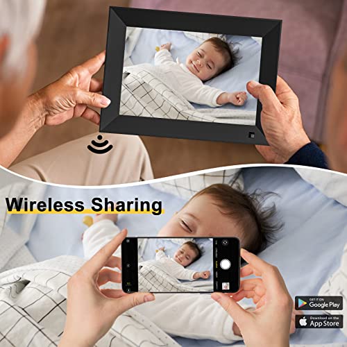 Arktronic 10.1 Inch WiFi Digital Picture Frame 16GB, Smart Digital Photo Frame with HD IPS Touch Screen, Easy to use, Instantly Share Photos/Videos via App or Email, Gift for Grandparents