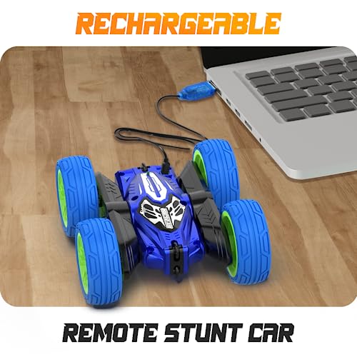 BEZGAR Remote Control Car for Boys 4-7, 2.4GHz Double Side 360° Flips Rotating Stunt Cars Toy for Kids, Birthday Gift for Boys Age 3 4 5 6 7 8 Year Old