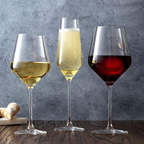 JoyJolt Layla Italian Red Wine Glasses, Set of 4 , 17 oz Clear – Made in Europe