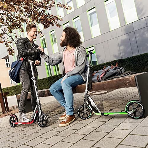 HUDORA Scooter for Kids 8 Years and Up & Teens 12 Years and Up, Adult Scooter with Big Wheels, Lightweight Durable All-Aluminum Frame Scooter