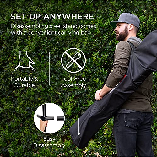 Best Choice Products 2-Person Double Hammock with Stand Set, Indoor Outdoor Brazilian-Style Cotton Bed for Backyard, Camping, Patio w/Carrying Bag, Steel Stand, 450lb Weight Capacity - Steel