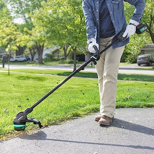 Amazon Brand - Denali by SKIL 20V Brushless 13-Inch String Trimmer Kit, Includes 4.0Ah Battery & Charger, Blue