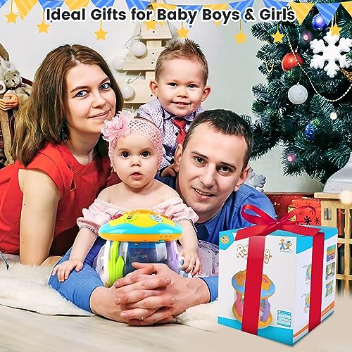 UBEE Baby Toys 6 to 12 Months, Musical Light Infant Toys Baby Crawling Toys 6 Month Old Baby Toys 3-6 Months, Tummy Time Toys for Toddlers 1 2 3 Years Old Boys & Girls Toy