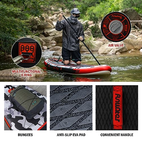 FunWater Inflatable Stand Up Paddle Board with Premium SUP Paddle Board Accessories Ultra-Light Inflatable Paddleboard with Kayak Seat