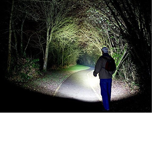EcoGear FX Complete LED Tactical Flashlight Kit TK120: High Lumens with 5 Light Modes, Water Resistant, Zoomable - Includes Rechargeable Batteries and Battery Charger