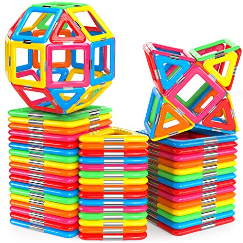 idoot Magnetic Tiles STEM Sensory Building Toys for 3+ Year Old Girls Boys Preschool Classroom Must Haves Educational Toddler Game