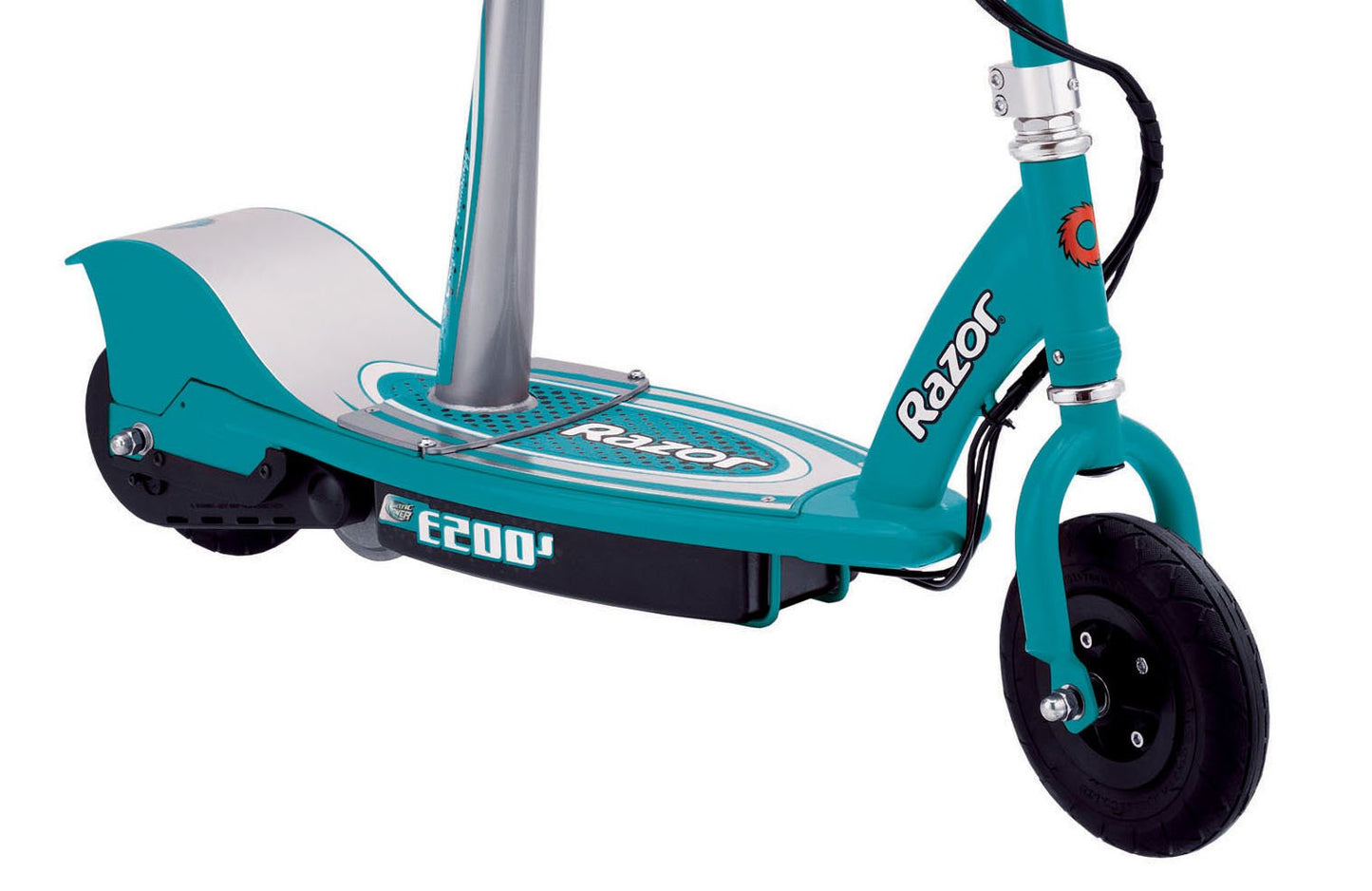 Razor E200S Electric Scooter - 8" Air-filled Tires, 200-Watt Motor, Up to 12 mph and 40 min of Ride Time, Teal