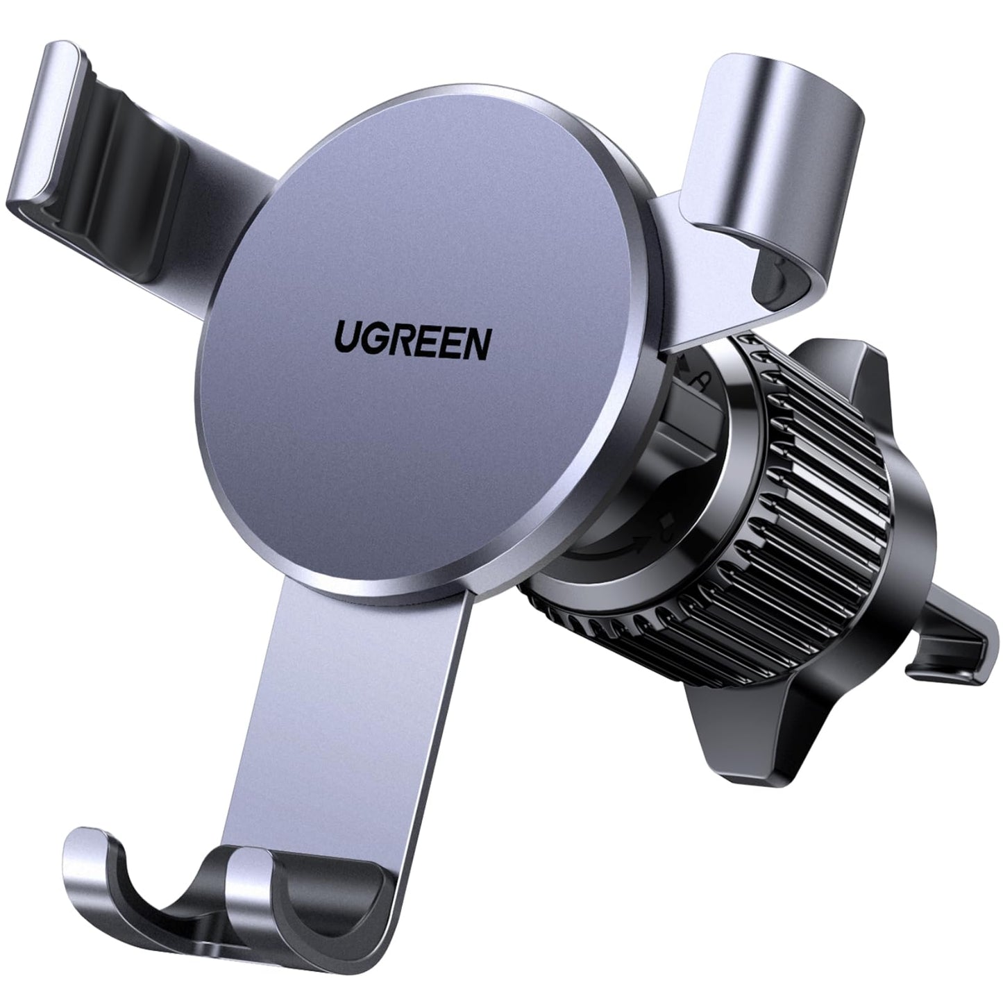 UGREEN Car Phone Holder Air Vent Gravity Car Phone Mount Aluminum Cradle Compatible with iPhone 15 14 13 12 11 Pro Max Mini Xs XR X, Space Grey