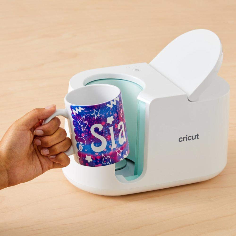 Cricut Beveled Blank, Ceramic-Coated, Dishwasher & Microwave Safe Mug to Decorate, Mug Press & Infusible Ink Compatible,12 Oz Sublimation, Ideal for Crafts and Printing, 6 Count, White