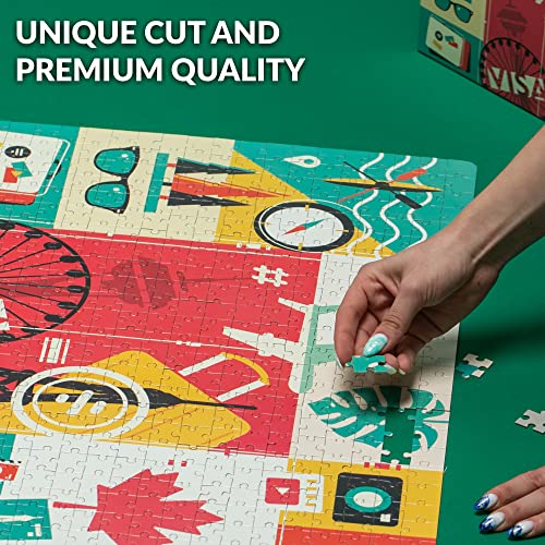 Be Better Puzzle Jigsaw Puzzles 500 Pieces for Adults, Hard Puzzles for Adults, Difficult Puzzles 500 Piece Puzzles for Adults Clearance, Challenging Abstract Art Puzzle for Adults (Travel)