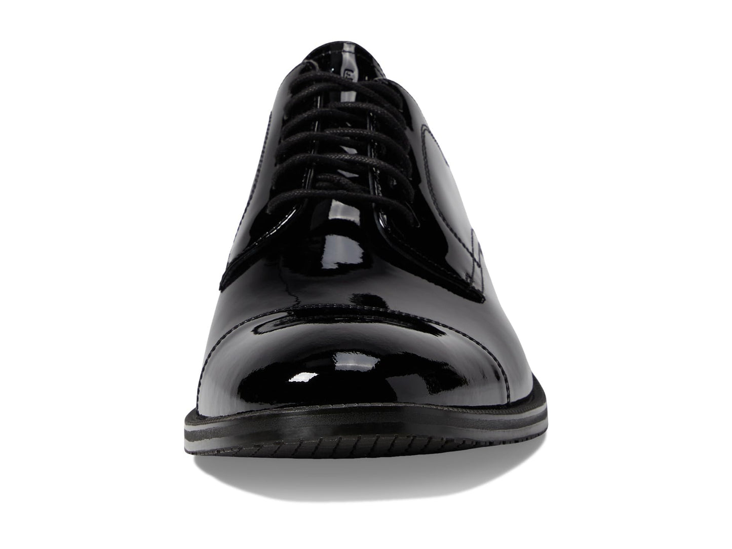 Cole Haan Men's Modern Essentials Cap Oxford, Black Patent/Black, 9.5
