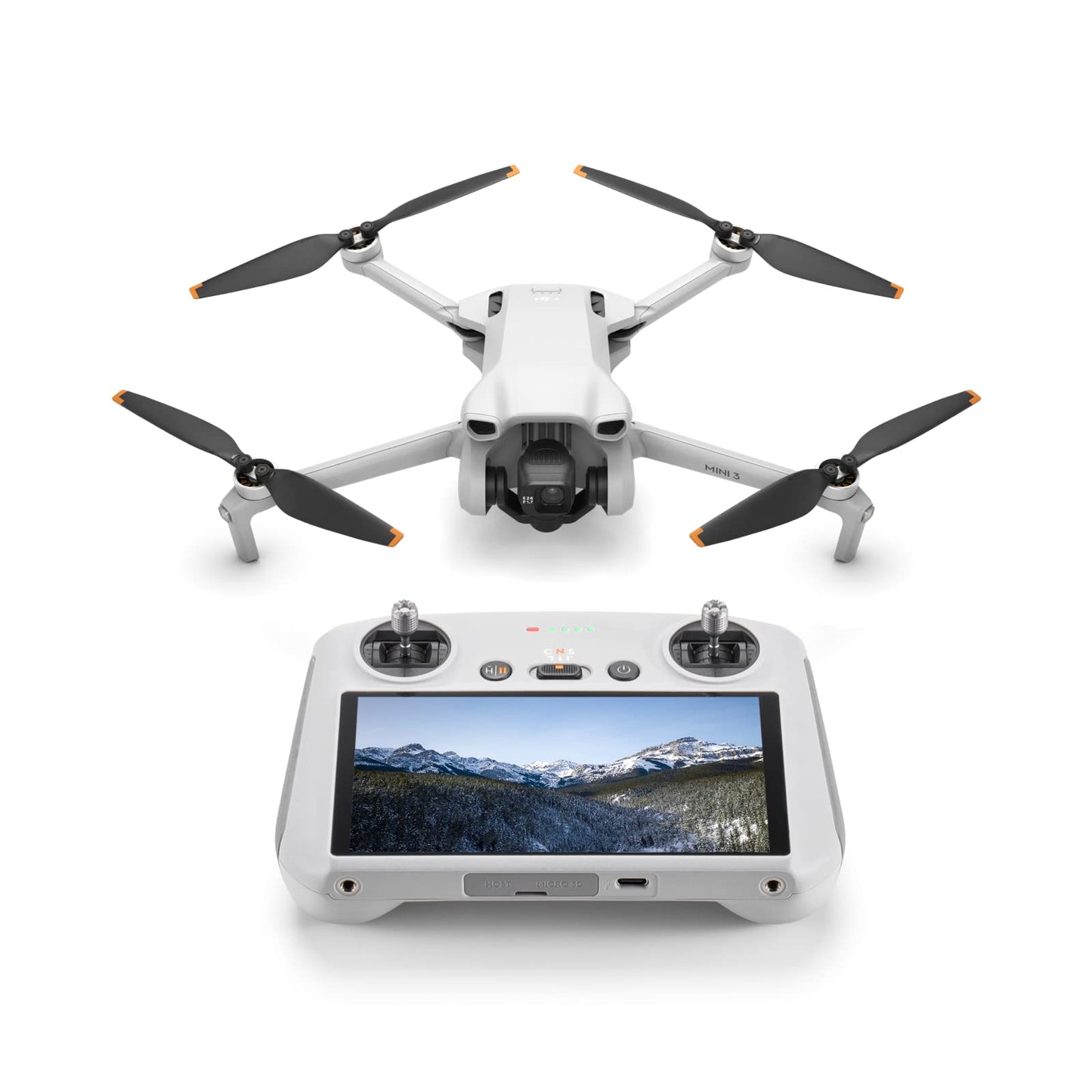 DJI Mini 3 (DJI RC) - Lightweight and Foldable Mini Camera Drone with 4K HDR Video, 38-min Flight Time, True Vertical Shooting, and Intelligent Features With Remote Control