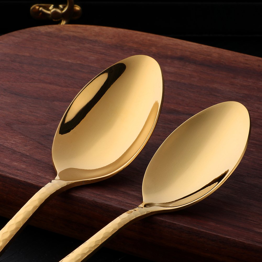20-Piece Gold Plated-Flatware Silverware Set, Bisda Stainless Steel Cutlery Sets, Multipurpose Use for Home, Kitchen, Restaurant, Hotel Tableware Utensil Service for 4
