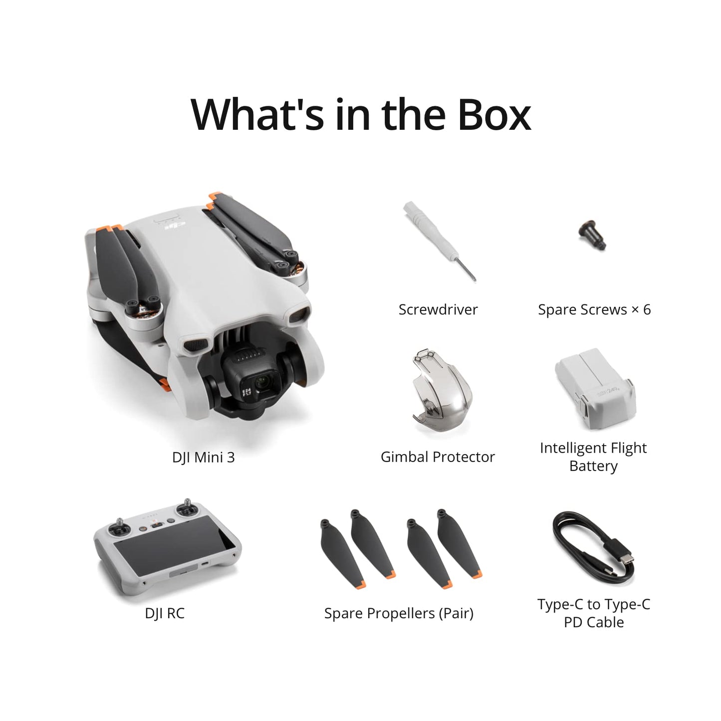 DJI Mini 3 (DJI RC) - Lightweight and Foldable Mini Camera Drone with 4K HDR Video, 38-min Flight Time, True Vertical Shooting, and Intelligent Features With Remote Control