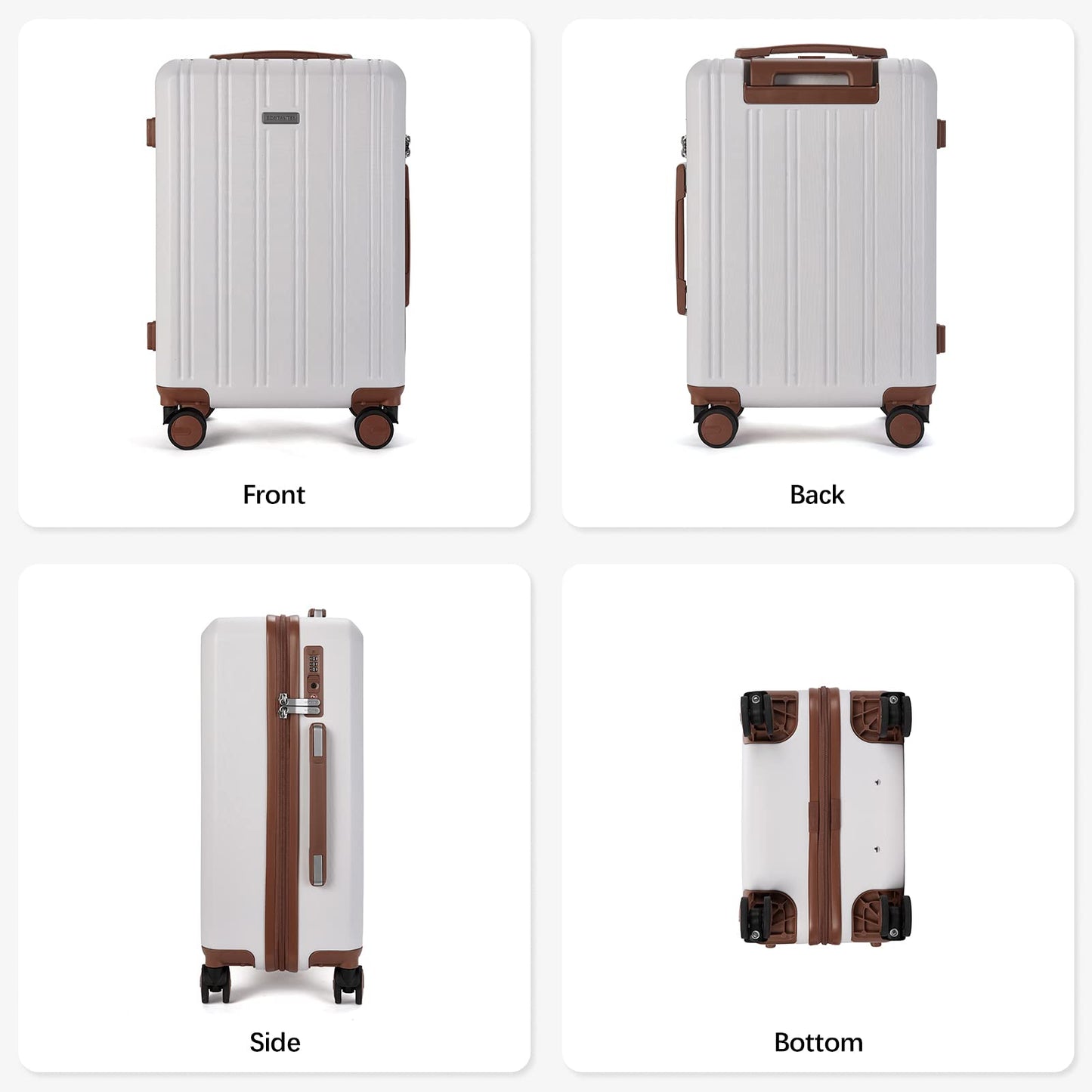 BOSTANTEN 20 inch Carry On Luggage Airline Approved Large Suitcase with Spinner Wheels PC Hardshell TSA Lock