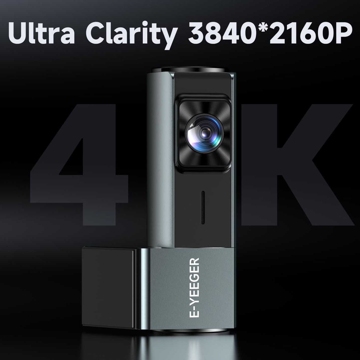 E-YEEGER Dash Cam Front 4K: Mini Dash Cams for Cars, 2160P Car Camera with Free 32GB Card, WiFi Dash Camera with APP, WDR Night Vision, 24 Hours Parking Monitor Dashcams, G-Sensor, Support 256GB Max
