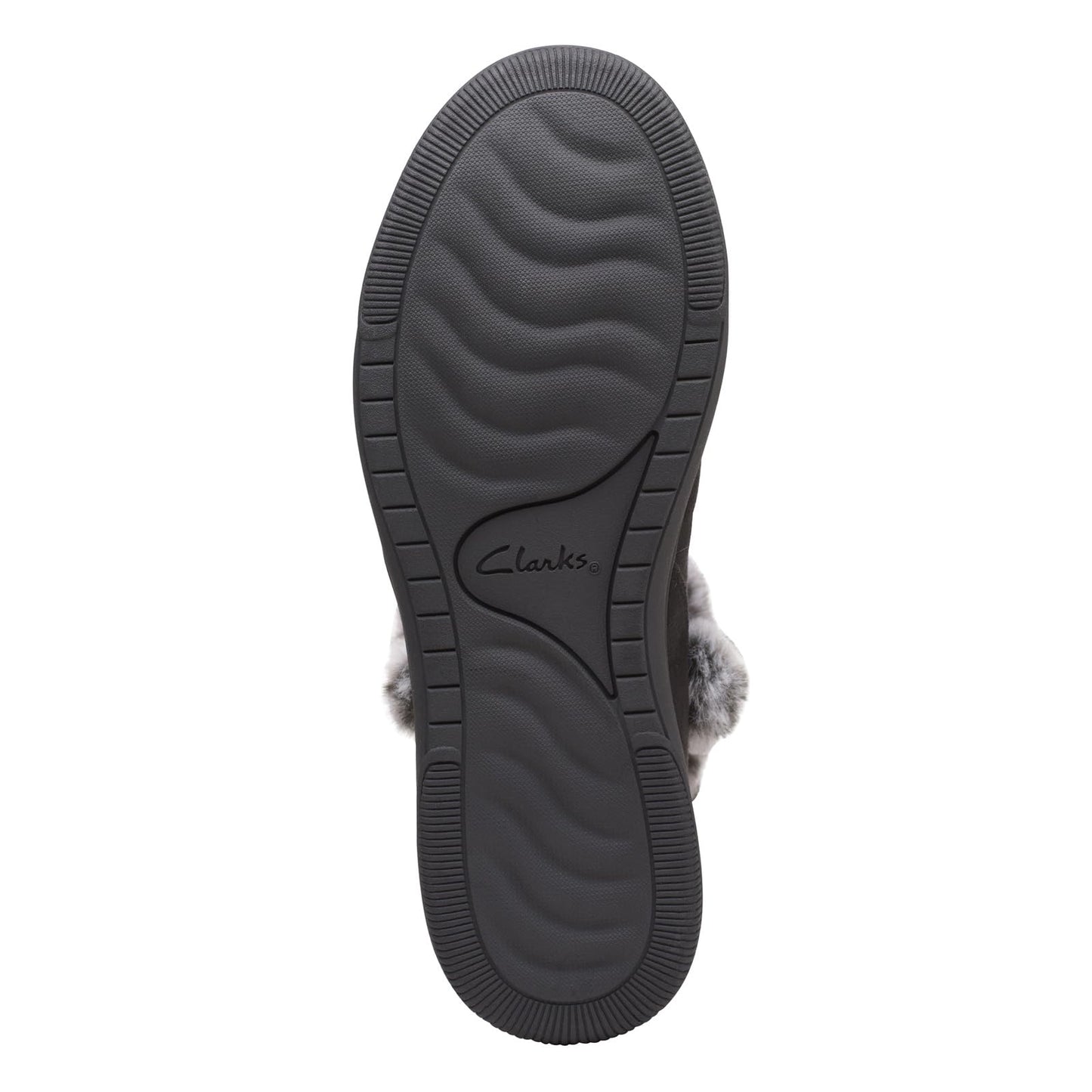 Clarks Women's Breeze Fur Ankle Boot, Black Textile, 9
