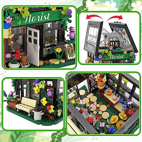 HYG Toys Flower House Building Set, with LED Lights Warmth Building Blocks Set Gift for Kids Children Boys Girls Age 6 to12 Educational Toys (625 Pcs)