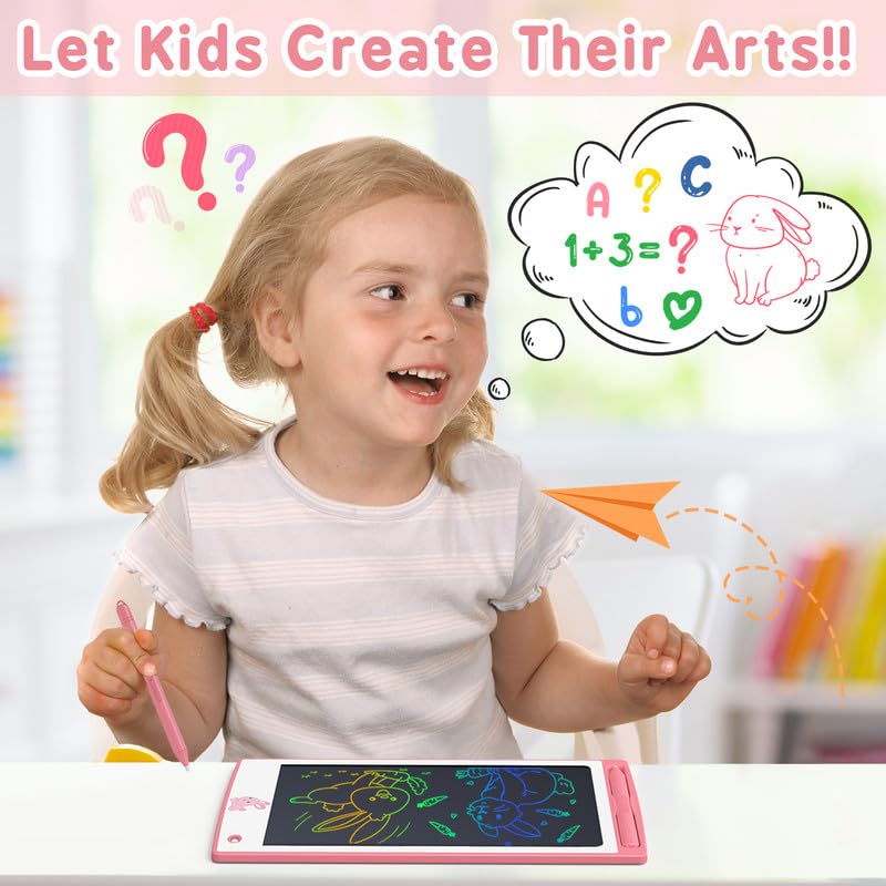 BAVEEL 3 Pcs in 1 Pack LCD Writing Tablets for Kids, Toddler Toys Gifts for Age 2 3 4 5 6 Girls Boys Birthday Christmas. 8.5 Inch Doodle Pad Drawing Tablet for Class & Travel & Home. Pink/Pink/Pink