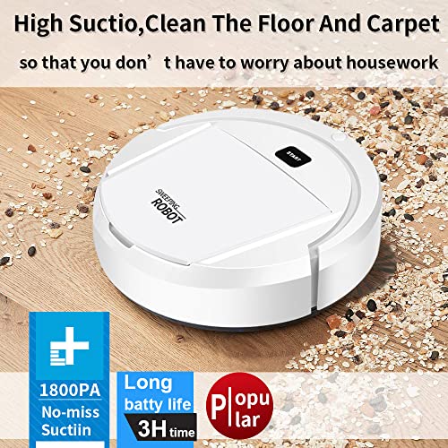 Ztot0p Sweeping Robot,Robot Vacuum Cleaner,Cleans Hard Floors to Medium-Pile Carpets,22000pa Super-Strong Suction,Ultra Slim Quiet,Integral Memory Multiple Cleaning Modes Vacuum Best for Pet Hairs 3