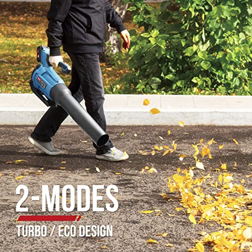 Enhulk Leaf Blower Cordless, 430 CFM Max Electric Jet Blower with Powered Brushless Motor, 20V 4.0Ah Battery & Fast Charger, High/Low-Speed Handheld Blowers for Lawn Care Yard Work Around The House