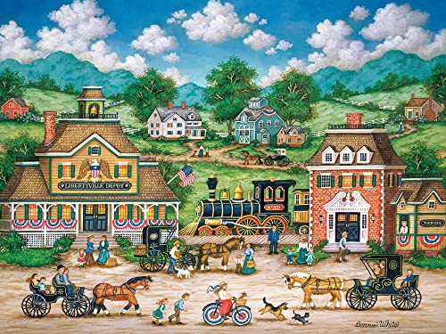 Masterpieces 550 Piece Jigsaw Puzzle for Adults, Family, Or Kids - Libertyville Depot - 18"x24"