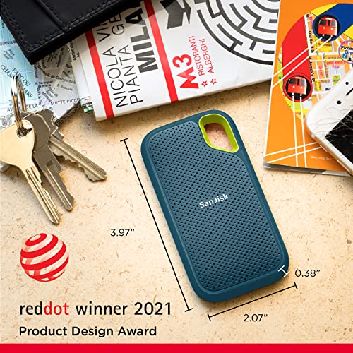 SanDisk 4TB Extreme Portable SSD - Up to 1050MB/s - USB-C, USB 3.2 Gen 2 - External Solid State Drive - SDSSDE61-4T00-G25M