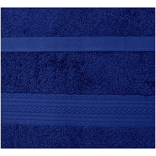 Amazon Basics Fade Resistant Cotton Washcloth, Navy Blue - Pack of 6