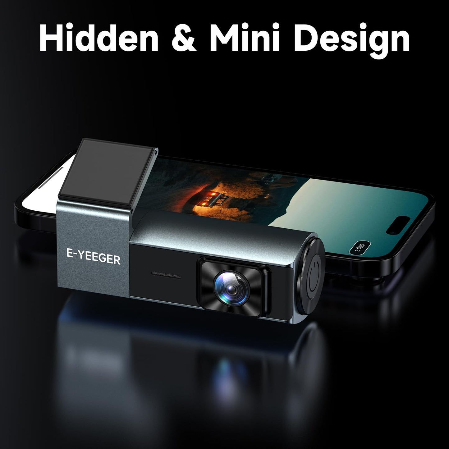 E-YEEGER Dash Cam Front 4K: Mini Dash Cams for Cars, 2160P Car Camera with Free 32GB Card, WiFi Dash Camera with APP, WDR Night Vision, 24 Hours Parking Monitor Dashcams, G-Sensor, Support 256GB Max