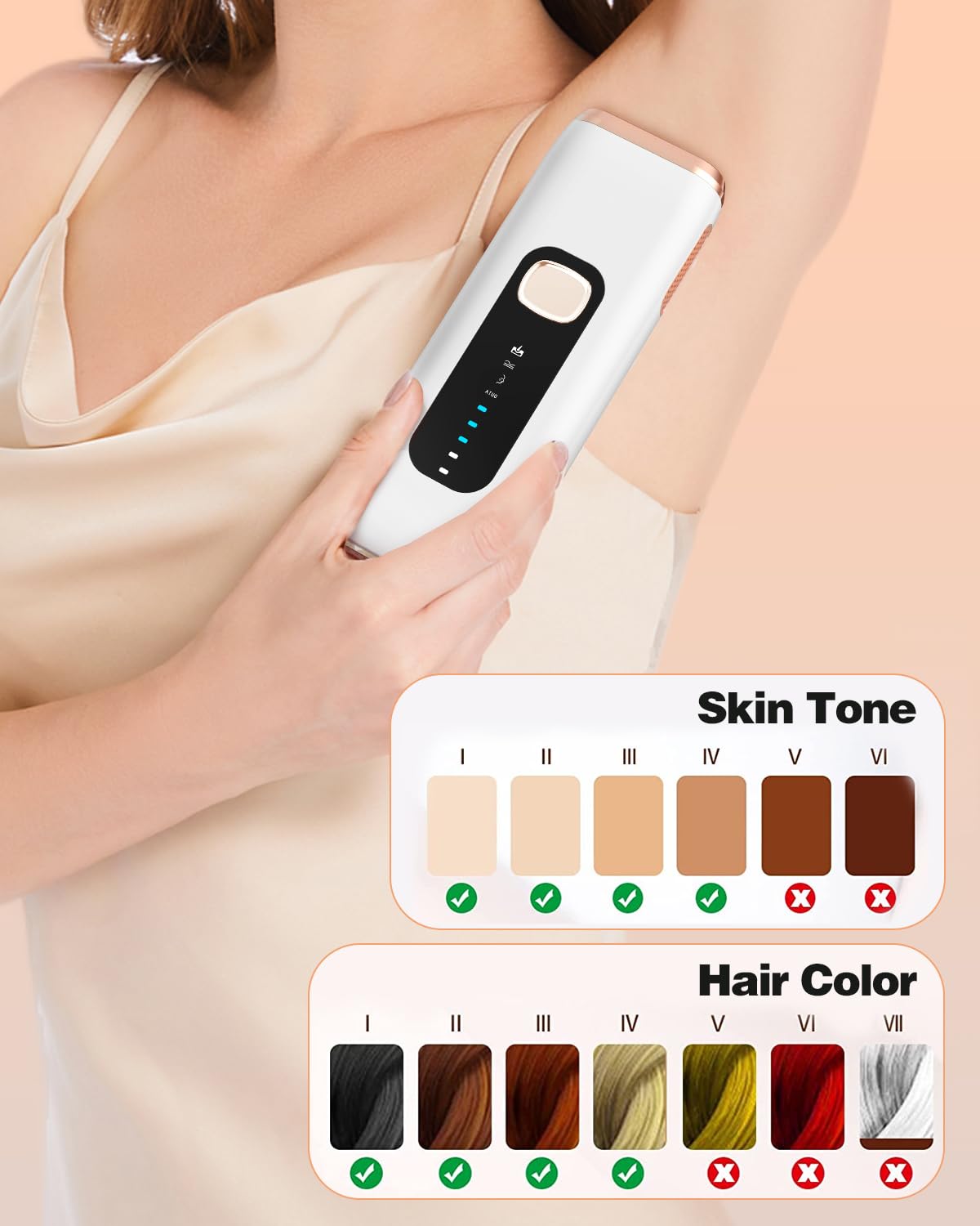 IPL Laser Hair Removal Device for Women Men at Home, Upgraded to 999,900 Flashes Permanent for Facial Legs Arms Bikini Line Whole Body Treatment