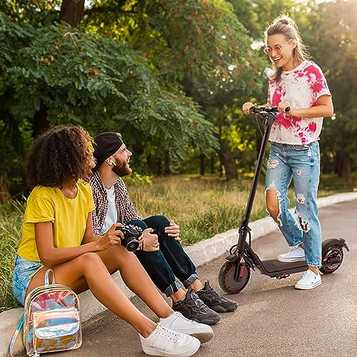Electric Scooter for Adults, Up to 19 Miles Range, 19 Mph Folding Commute E-Scooter with 8.5" Solid Tires, Dual Braking System and App Control …