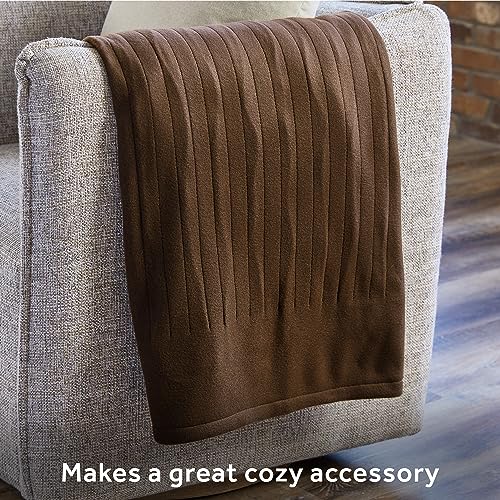 Sunbeam Royal Ultra Walnut Heated Personal Throw / Blanket, Cozy-Warm, Adjustable Heat Settings
