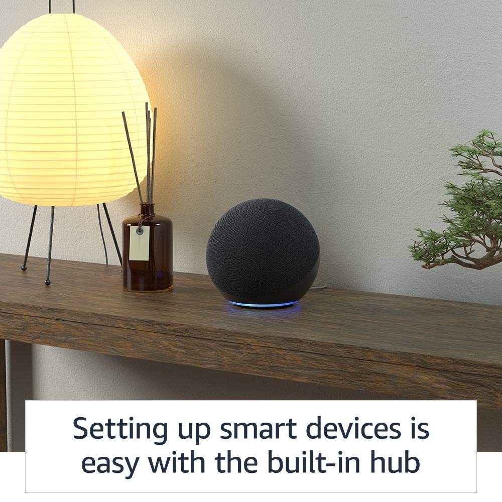 Echo (4th Gen) Multi-room Music bundle with Echo Dot (5th Gen) | Charcoal