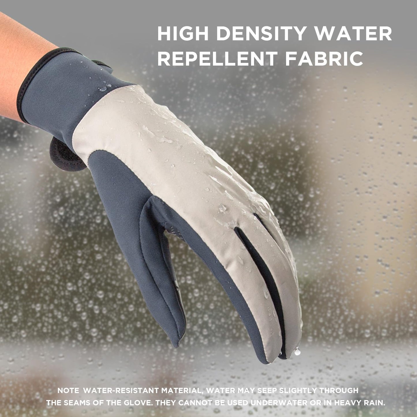 LIFECT Winter Gloves, Gloves for Cold Weather, Warm Gloves for Men Women, Touch Screen Anti-Slip Gloves for Running Driving Cycling Fishing