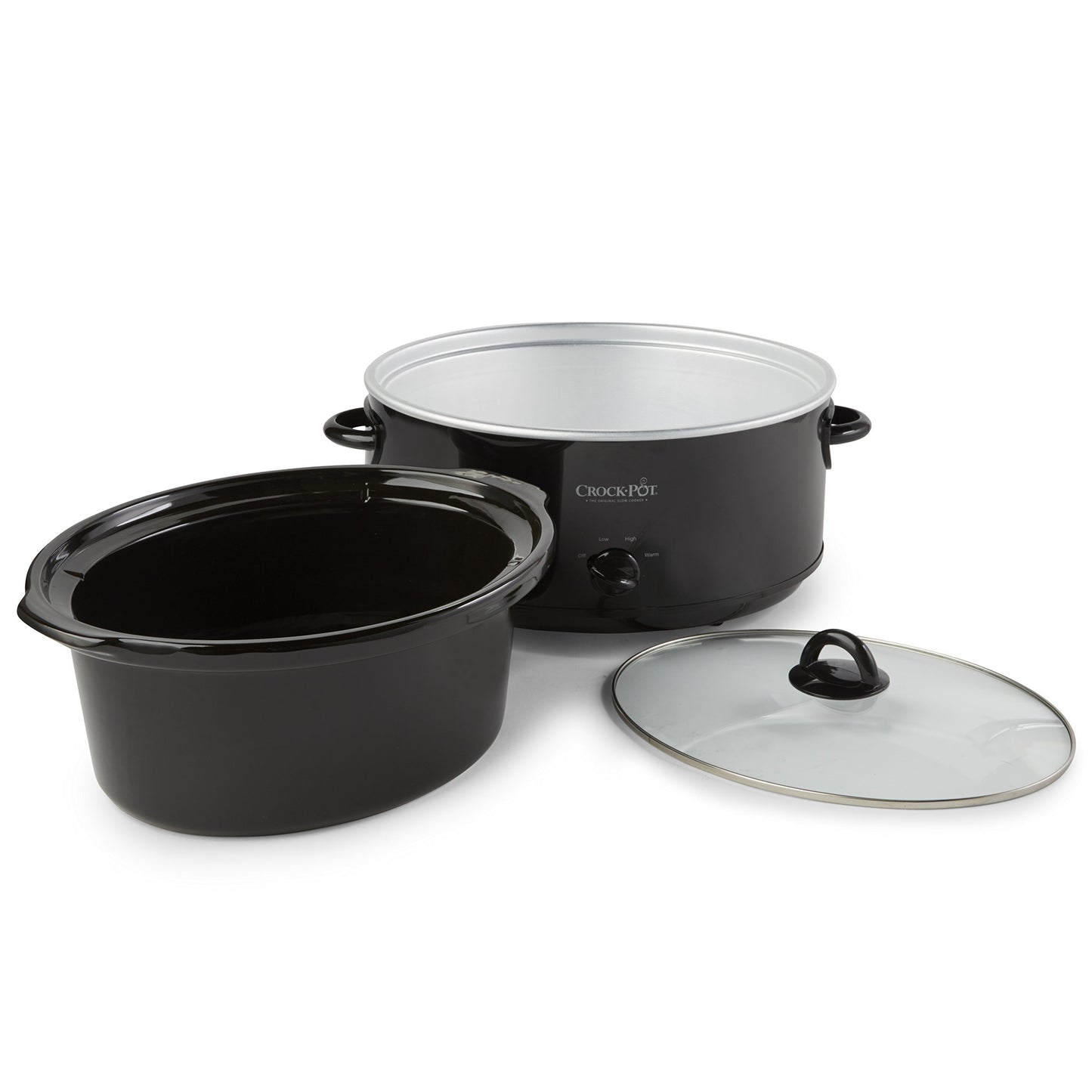 Crock-Pot Large 8 Quart Oval Manual Slow Cooker and Food Warmer, Black (SCV800-B)