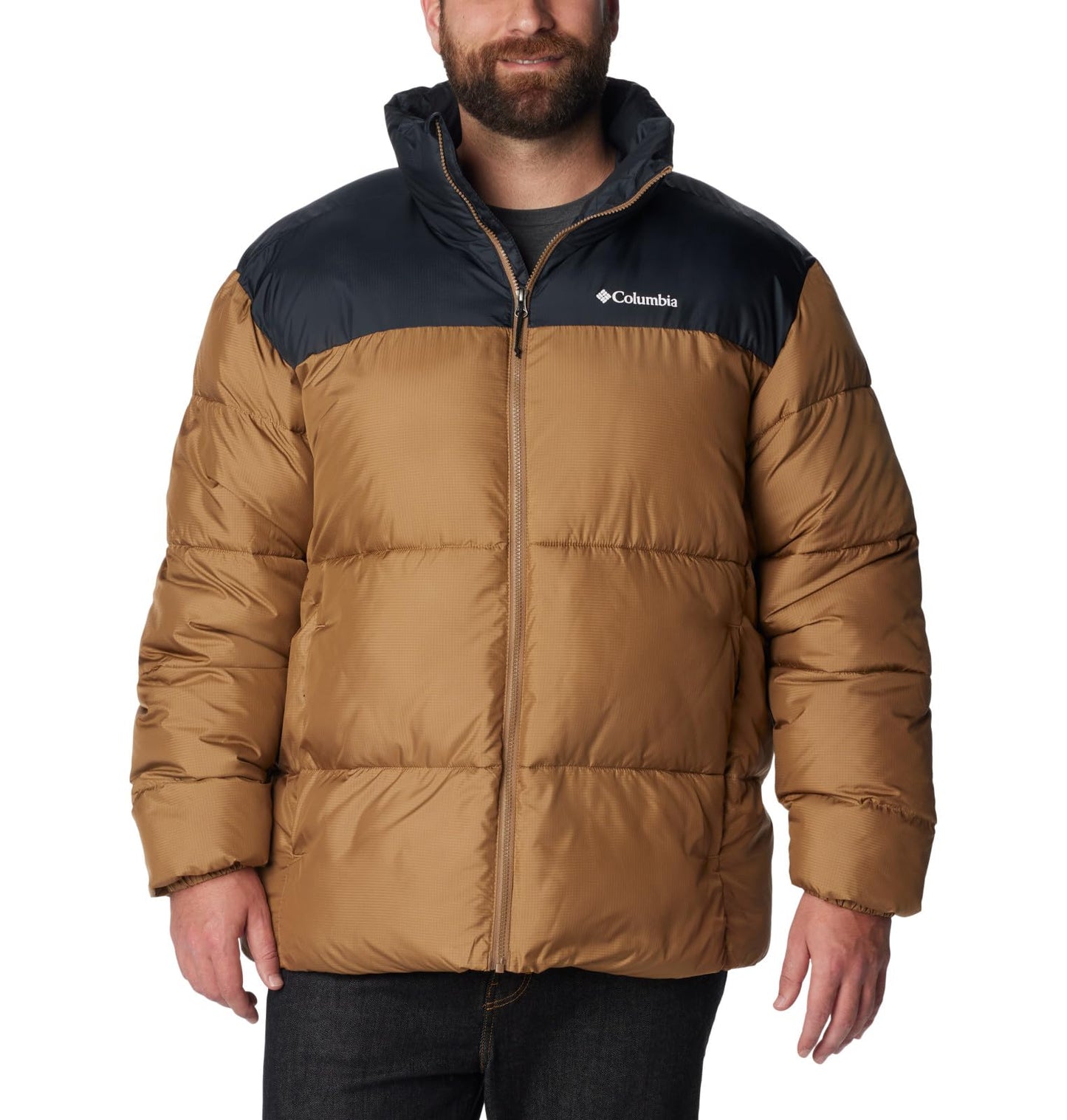 Columbia Men's Puffect II Jacket, Delta/Black, Small