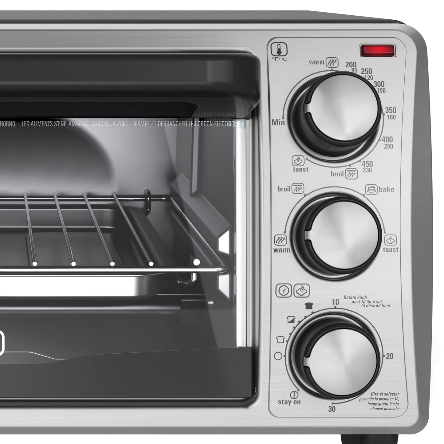 BLACK+DECKER 4-Slice Toaster Oven, Even Toast Technology, Fits a 9" Pizza, Black