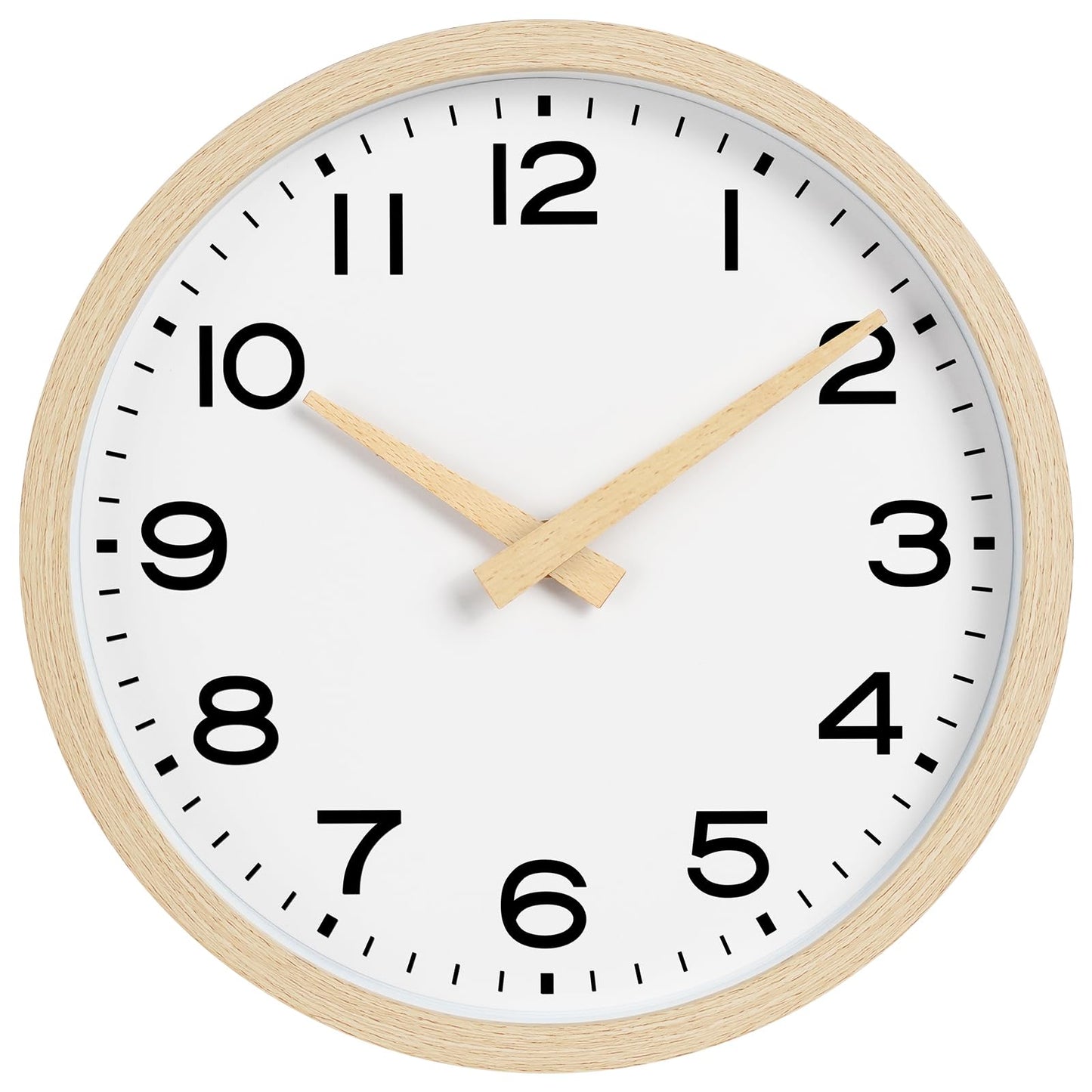 AKCISOT Wall Clock,Boho Kitchen 10 Inch Wall Clocks Battery Operated Non Ticking,Silent Modern Clock Decorative for Bedroom,Office,Bathroom,Living Room,Home (Wood Grain)