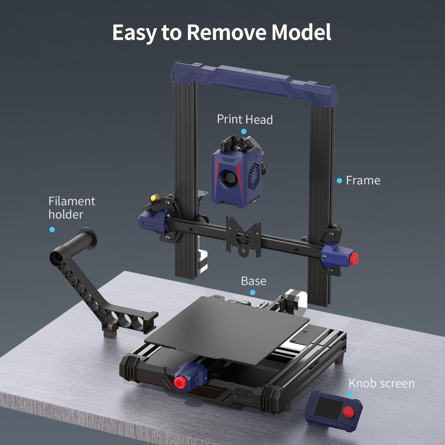 Anycubic Kobra 2 Neo 3D Printer, Upgraded Kobra Neo 250mm/s Fast 3D Printer Auto-Leveling Smart Z-Offset Easy Model Removal, Easy Assembly for Kids/Beginners Print Size 8.7"x8.7"x9.84"