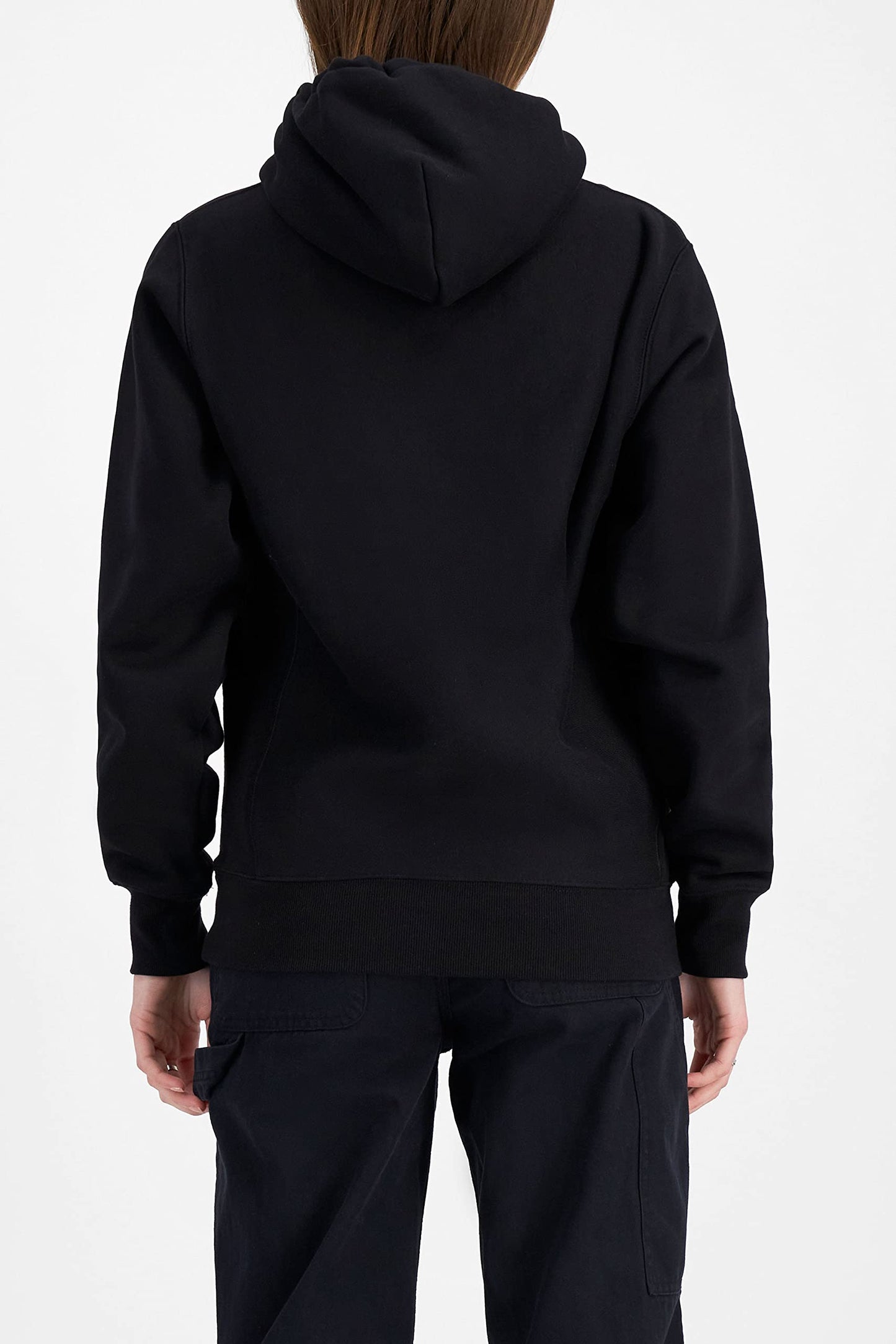 Champion mens Reverse Weave Pullover, Left Chest C Hoody, Black-y06145, Medium US
