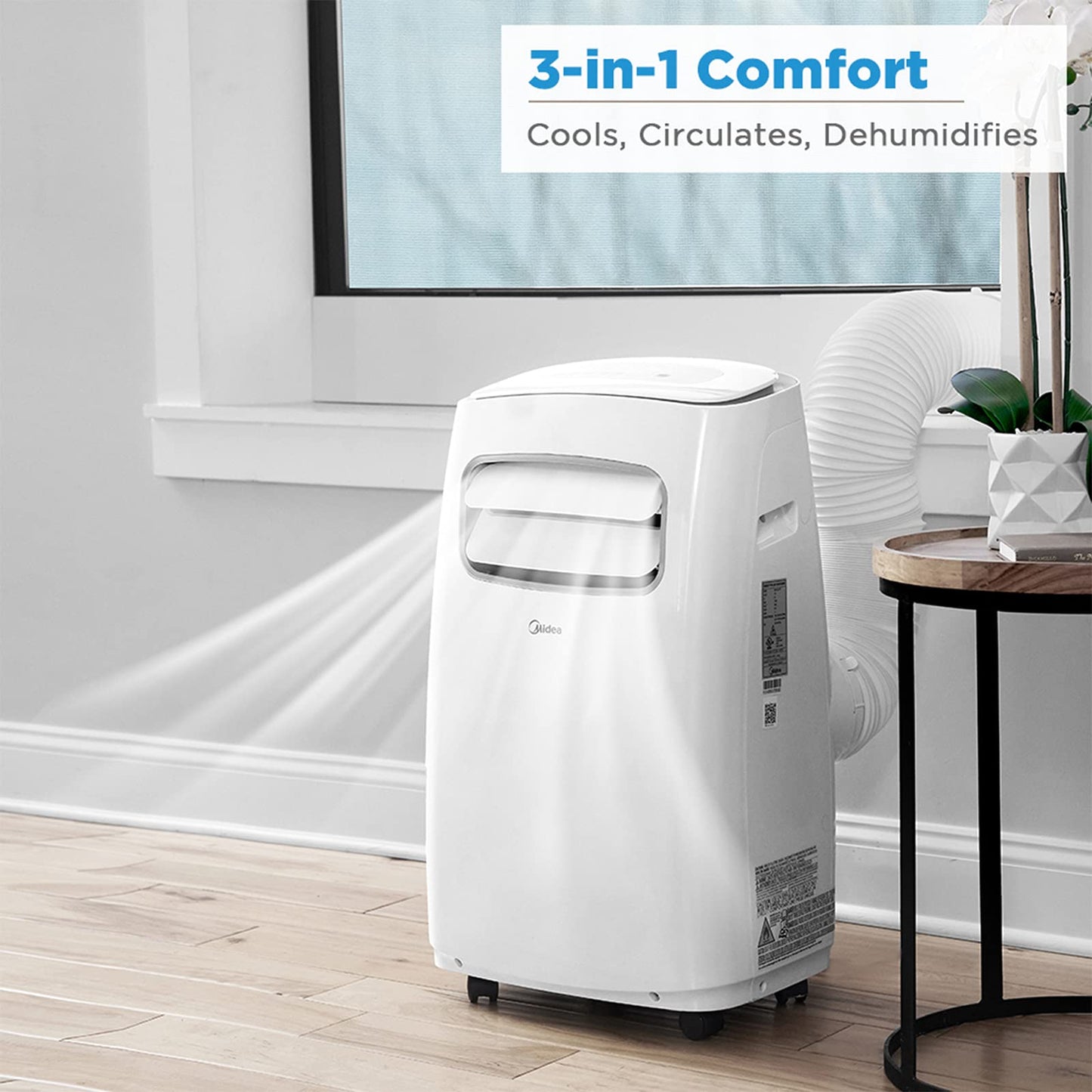 Midea MAP12S1CWT, MAP14S1CWT Portable air Conditioner, 12,000 BTU, White