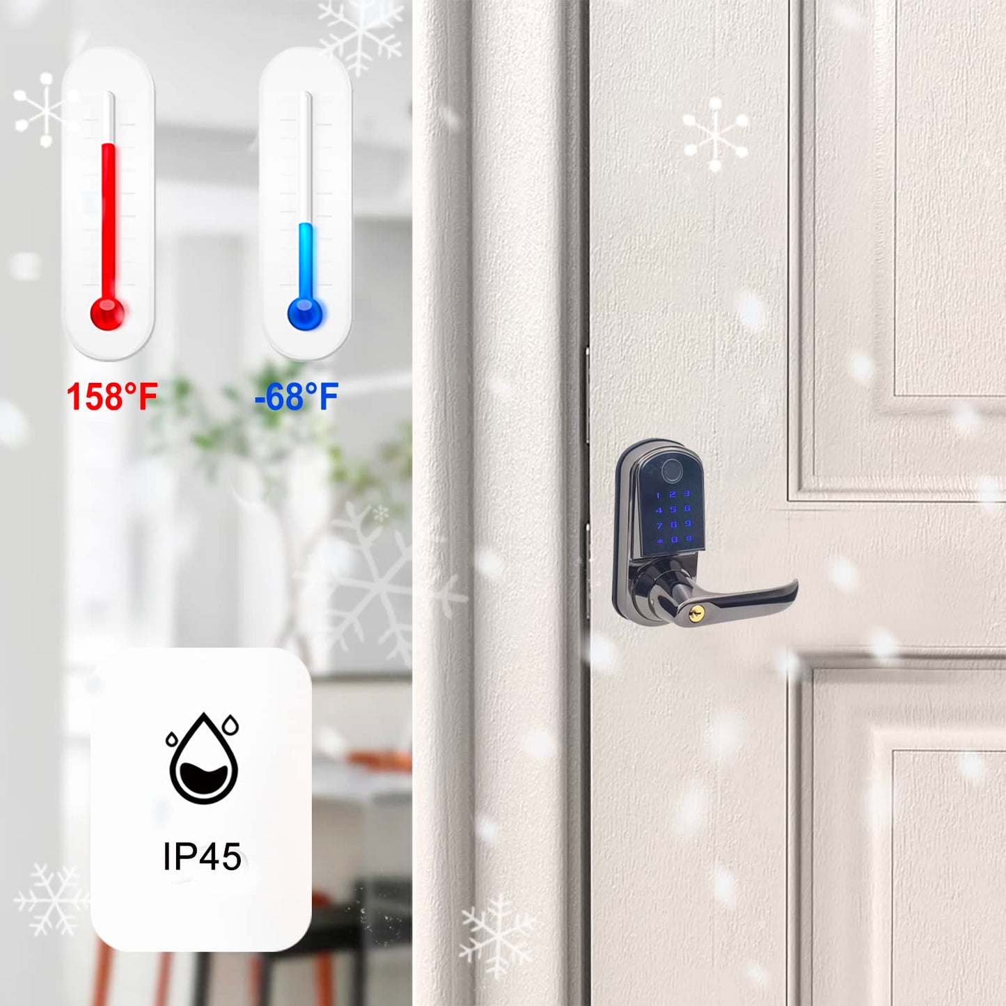 UPDATE: Congratulations To Those Who Scored π SOLD OUT! MeSaidFamiy Smart Fingerprint Handle Locks, Keyless Entry Door Locks for Front Door/Bedroom/Office with Passcode/APP/Card/Biometric(Right Hand)