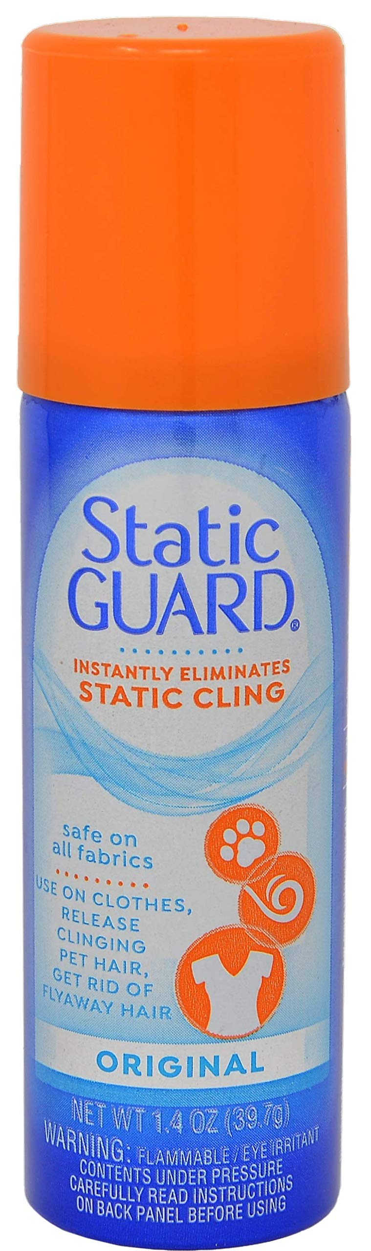 Static Guard Fabric Spray, Original Sent, 1.4 Ounce Can (Pack of 3)