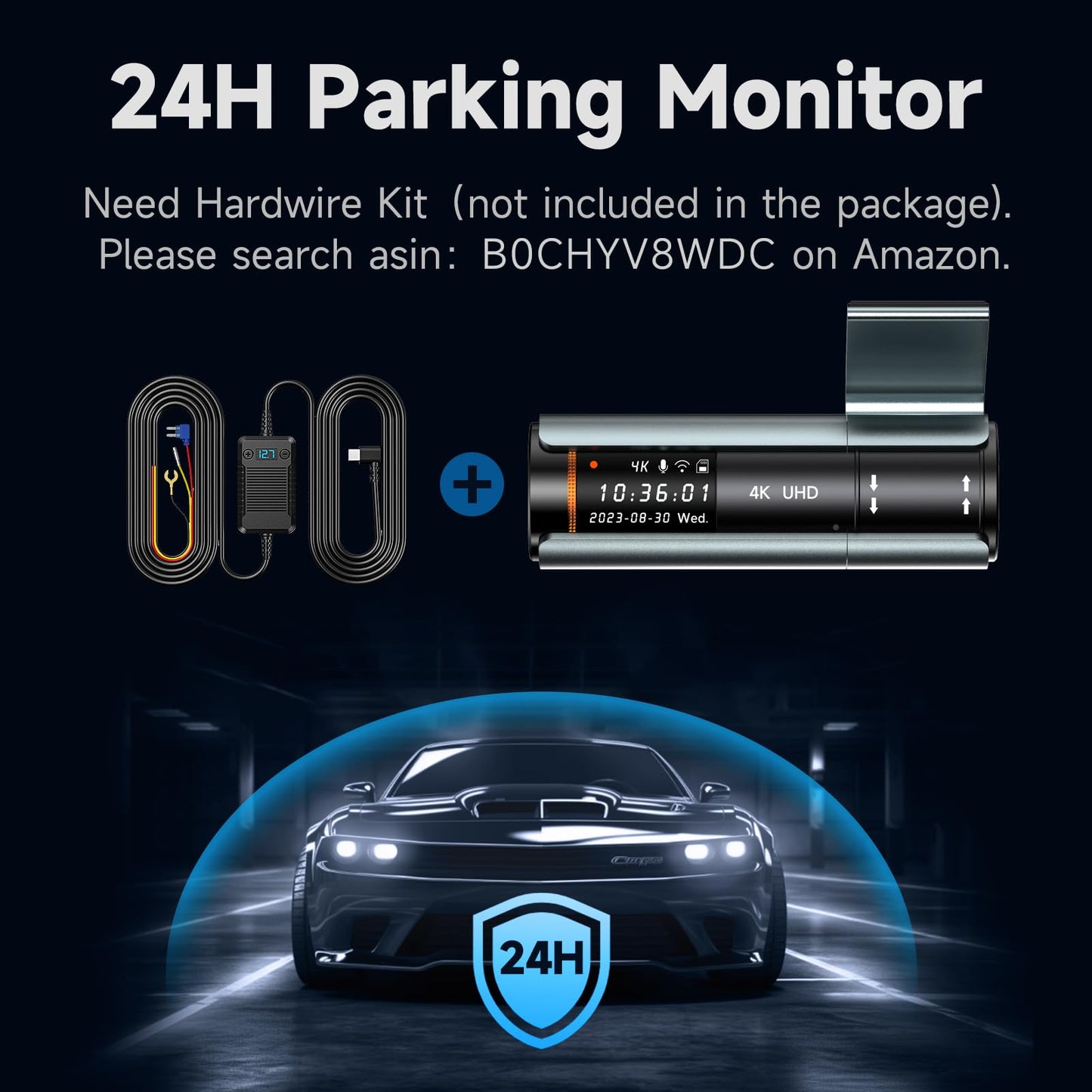 E-YEEGER Dash Cam Front 4K: Mini Dash Cams for Cars, 2160P Car Camera with Free 32GB Card, WiFi Dash Camera with APP, WDR Night Vision, 24 Hours Parking Monitor Dashcams, G-Sensor, Support 256GB Max