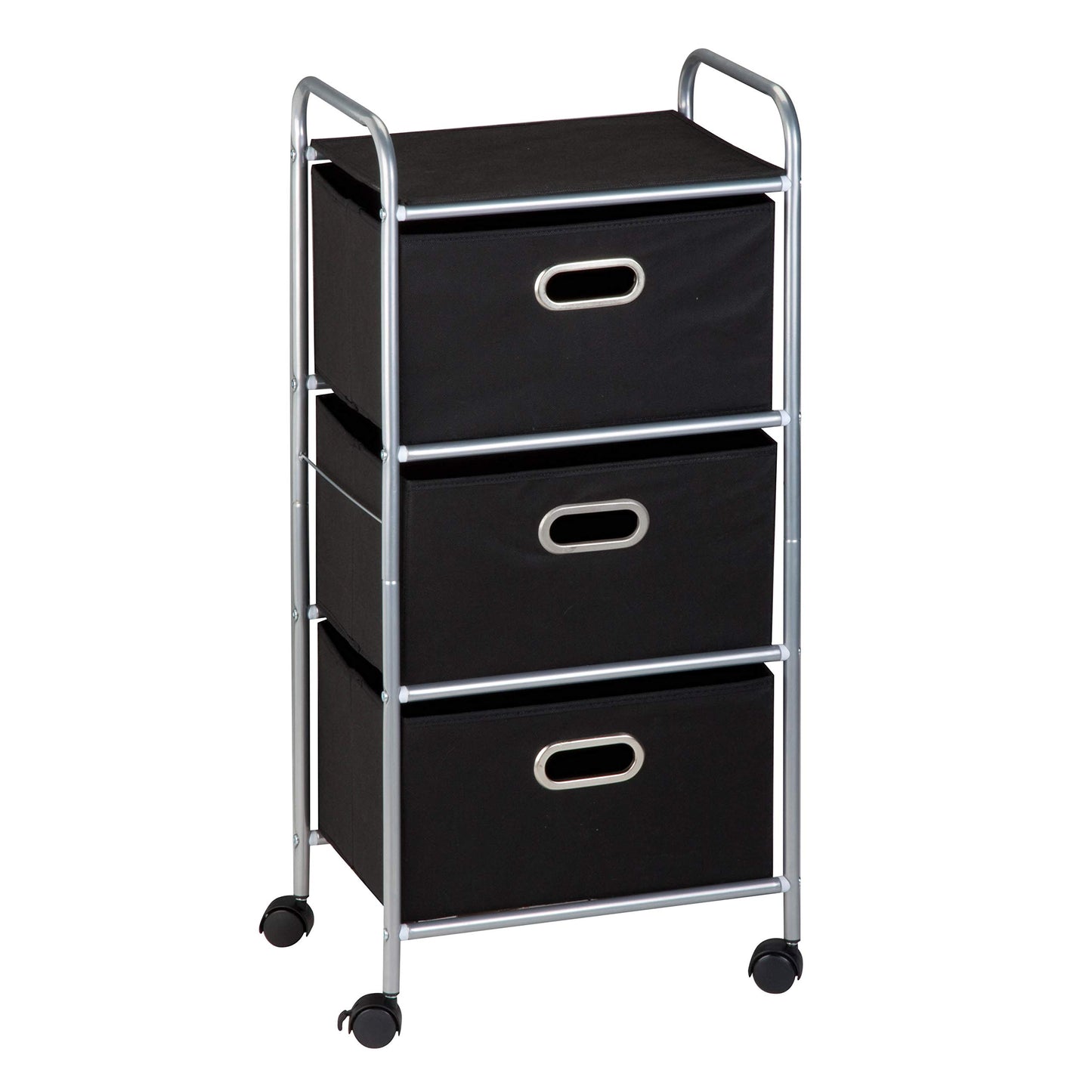 Honey-Can-Do 3 Drawer Rolling Cart - Blk CRT-02184 Black, 11.5"D x 16.13"W x 35.5"H