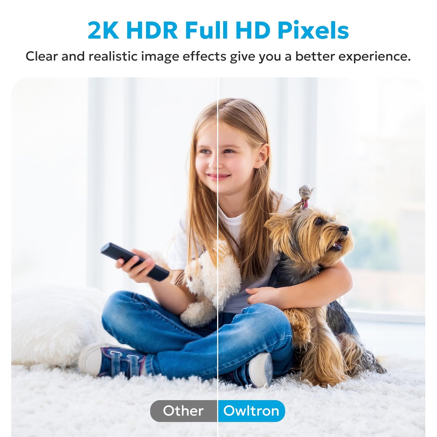 Indoor Security Camera 2K, owltron 2 Pack 2.4GHz WiFi Home Cameras for Baby/Elder/Dog/Pet Monitor Cam with Phone app, 24/7 Cloud&SD Card Storage, 2-Way Audio, Works with Alexa