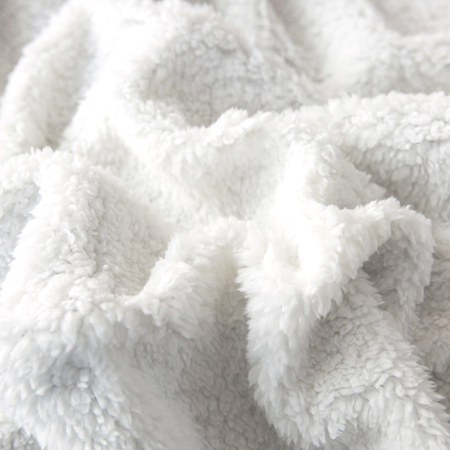VASANI Sherpa Fleece Throw Blanket, Soft Fuzzy Blanket for Sofa Couch Bed, Warm Cozy Blanket, Light Gray, 50x60 Inches