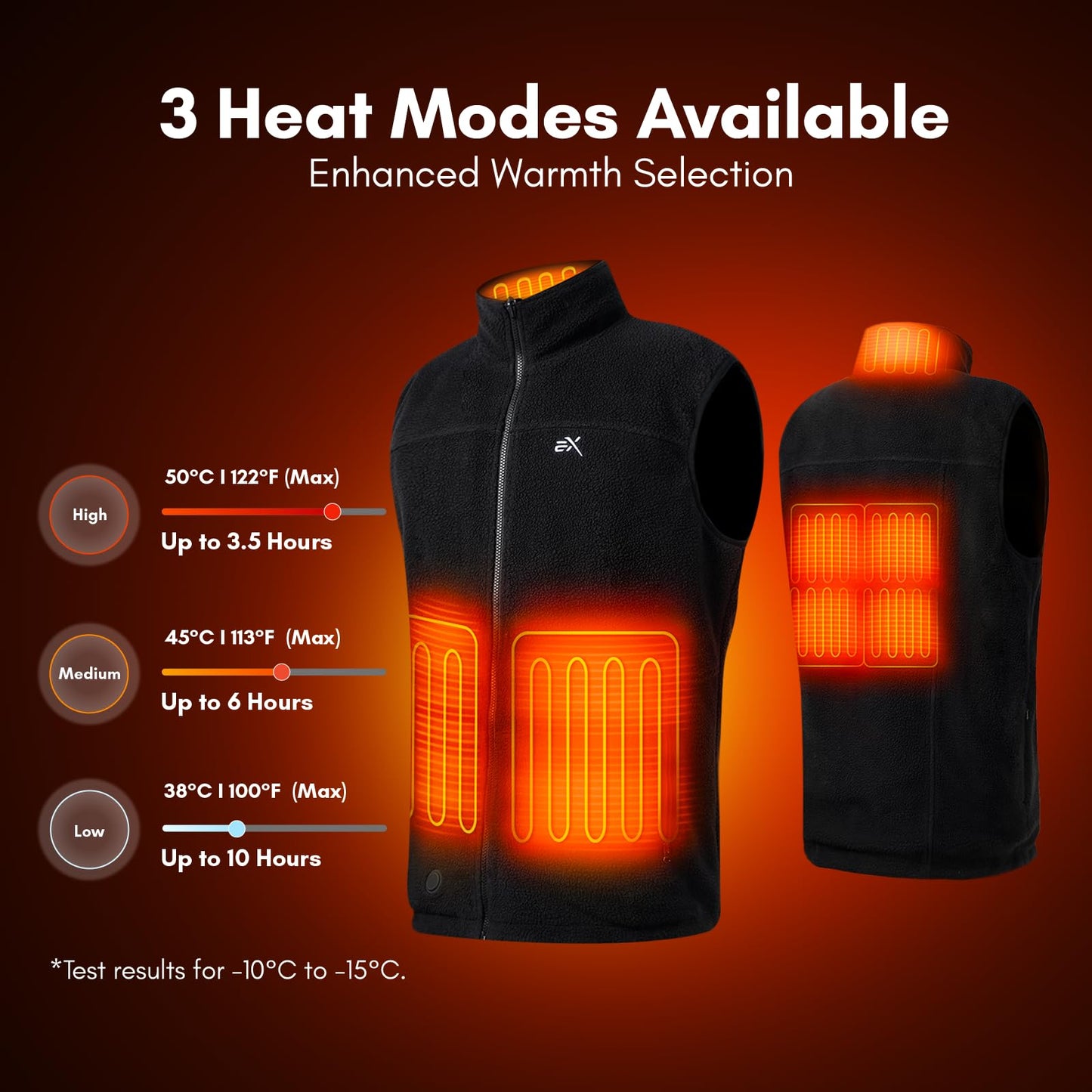 Extremus Buckwell II Heated Vest - Reversible, Electric Heating, Long-lasting Rechargeable Heated Vest for Men
