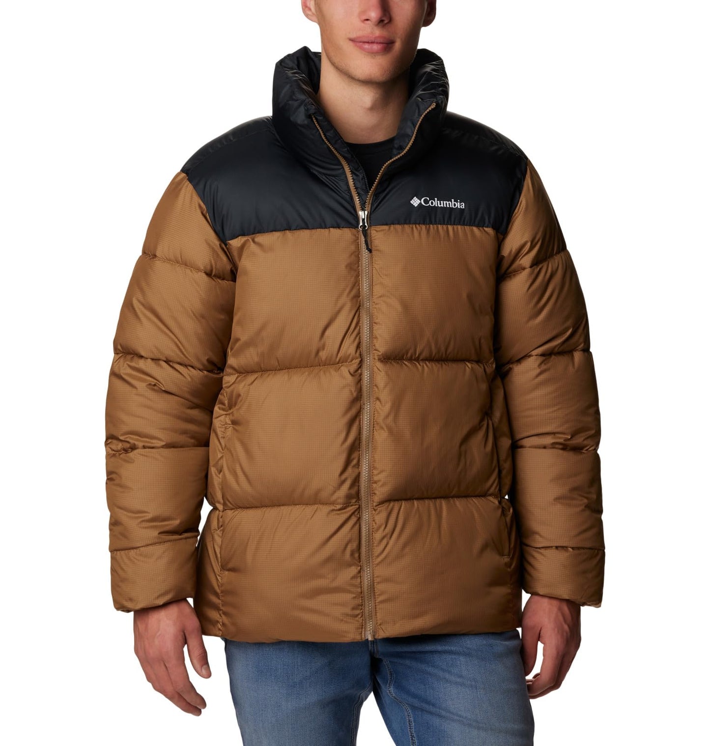 Columbia Men's Puffect II Jacket, Delta/Black, Small
